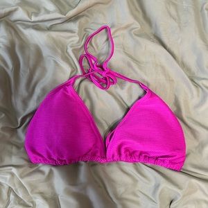 Purple triangle bikini top